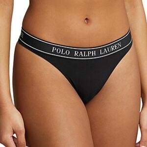 Ribbed Mid-Rise Logo Thong